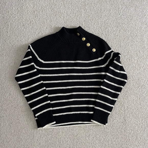 J Crew Navy/White Striped Sweater (S) - Picture 7 of 7